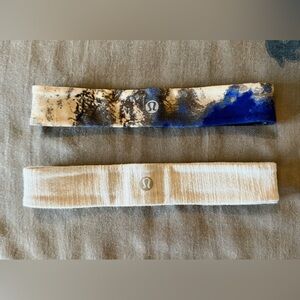 Lululemon Headbands in Blue and Cream